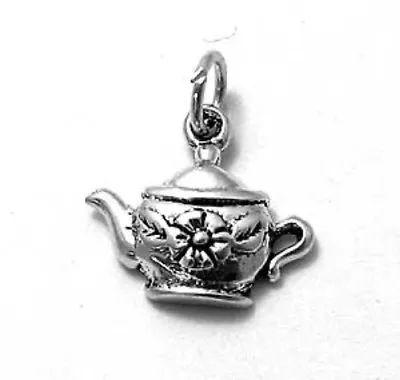 Guaranteed 925 Sterling Silver Tea Pot Charm Pendant • $11.19