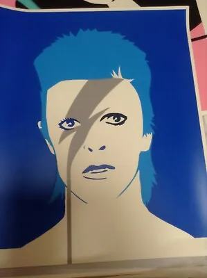 £500 • Buy Pure Evil - 'bowie - A Lad Insane 5 Years - Blue' - Rare Limited Edition Print