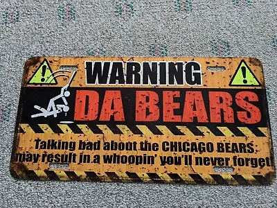Chicago Bears  Da Bears  Aluminum License Plate Football • $15
