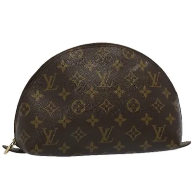 LOUIS VUITTON Monogram Trousse Demi Ronde Cosmetic Pouch M47520 LV Auth 58254 • £145.25