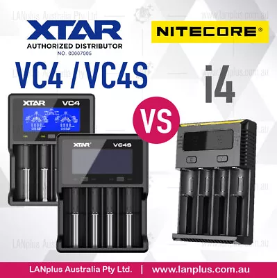 XTAR VC4 VC4S 4-Slot Smart Battery Charger MC6C New I4 Charger 4  26650 14500  • $33.99