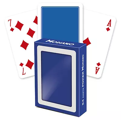 Poker Club F/N Blue Back Playing Cards Deck Poker Size Italy Modiano 301348 • $11.06