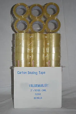 36 Rolls Carton Sealing Clear Packing 2 Mil Shipping Box Tape 2  X 110 Yards • $66.95