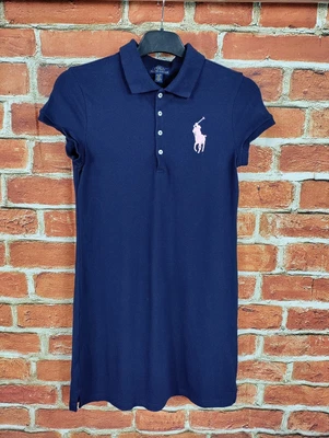 £15.99 • Buy Girls Polo Ralph Lauren Size Xl Age 16 Navy Blue Short Summer Polo Dress 176cm