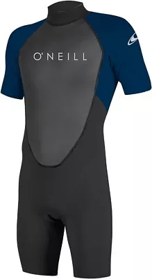 O'neill Men's Reactor-2 2mm Back Zip Short Sleeve Spring Wetsuit Black Navy - M • $61.59