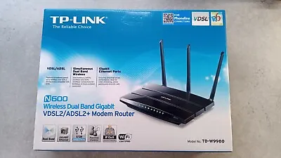 TP-LINK N600 TD-W9980 Modem/Router-ADSL2+/VDSL2-Dualband WiFi In Plastic Wrap! • £39.99