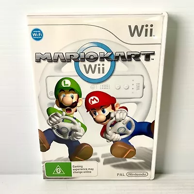 Mario Kart + Manual - Nintendo Wii - Tested & Working - Free Postage • $27.88