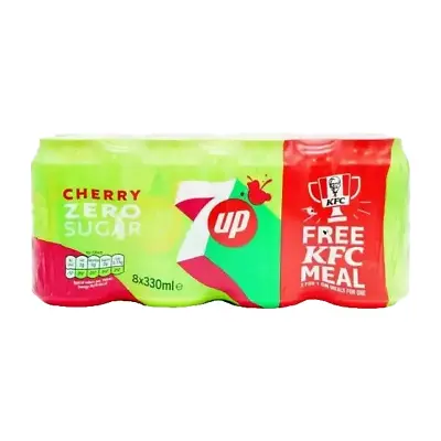 7Up Zero Cherry 24x330ml Low Calorie Lemon Lime And Cherry Flavoured Soft Drink • £16.49