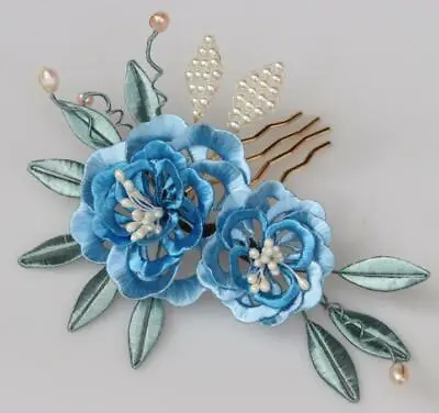 Hairpin Hanfu Headdress Antique Hair Ornament Freshwater Pearl Peony Hair Comb • $38.23