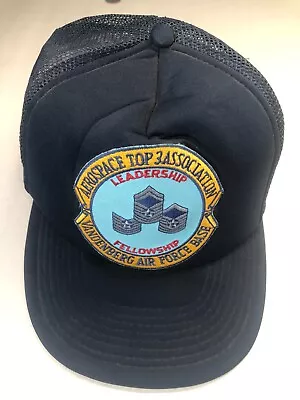 Vandenberg Air Force Base Aerospace Top 3 Association Vintage Mesh Trucker Hat • $24.95