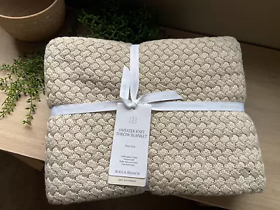 NWT Boll & Branch Cable Knit Throw Blanket~50X70 • £150.53