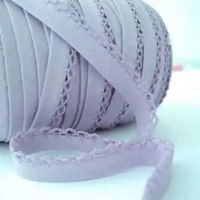 25m Roll Picot Lace Plain Bias Binding Trim - Lilac 368 - Cotton Edge Wholesale • £25.99