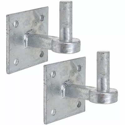 2x HEAVY DUTY GALVANISED 19mm HOOK PLATE Farm / Field Gate Square Hanger Pin • £12.36