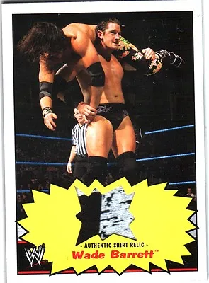 WWE Wade Barrett 2012 Topps Heritage Authentic Event Worn Shirt Relic Card 2 Col • $15.99