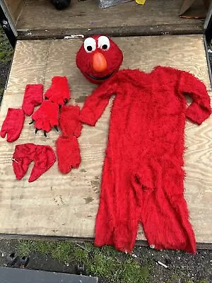 Red Sesame Street Elmo Cosplay Mascot Costume Suit Party Adult Vintage • $149.99