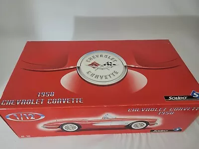 1958 Red Chevrolet Corvette Diecast Car 1:12 Scale • $100