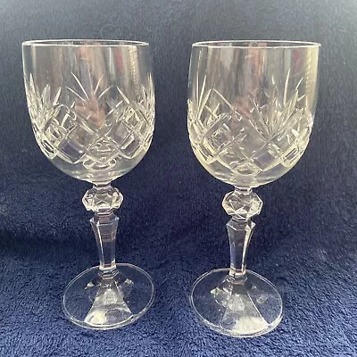 2x Edinburgh Crystal  MONTROSE  Wine Glasses - 17.5cms (6-7/8 ) Tall • £19.99