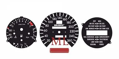 Custom Speedometer Instrument Cluster Gauge Faceplate Mercedes Benz W124 Spec • $99