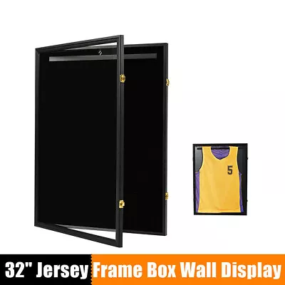 New Wall Display/Case Lockable Rack 32  Football Basketball Jersey Storage Box • $49.95