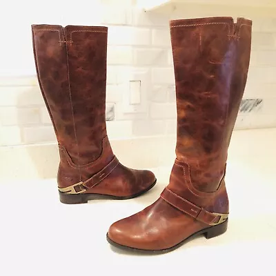 UGG Australia Channing Brown Leather Harness Knee High Riding Boots Sz 6.5 UK 5 • $54.42