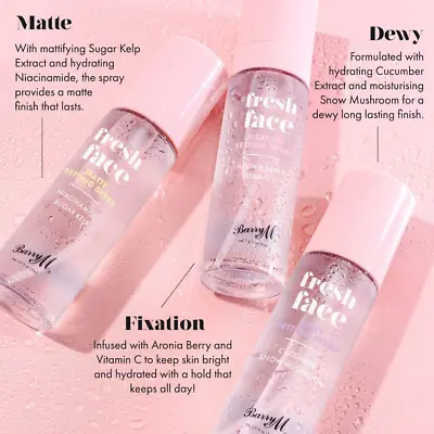 Barry M Fresh Face Fixation Makeup Setting Spray Long-lasting With Aronia Berry • £8.52