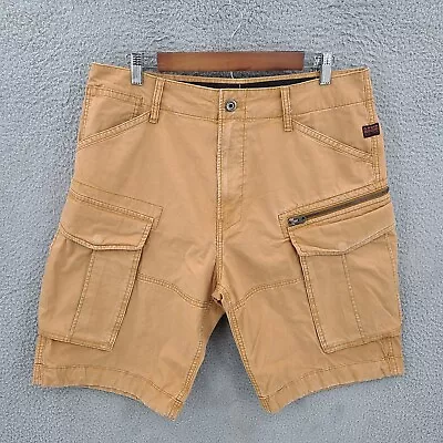 G Star Shorts Mens 33 Brown Cargo Rovic Zip Relaxed Baggy • $22.88