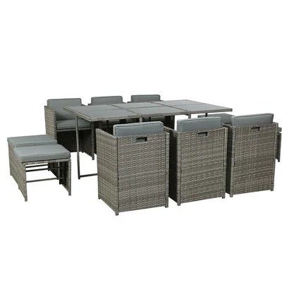 $1079 • Buy Gardeon 11 PCS Outdoor Dining Set Table Chairs Patio Lounge Setting Furniture