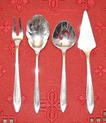 Hostess Set Meriden Silver Co. Silverplate 4 Pieces First Lady • $9.26