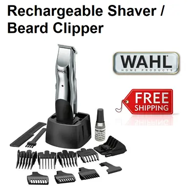 WAHL Cordless Beard Shaver With Guides Rechargeable Electric Clipper Groomer Men • $64