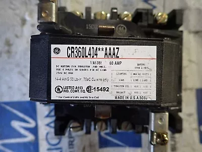 GE 4 Pole Lighting Contactor CR360L404**AAZ CR360L404 60 Amp 277v Coil • $150