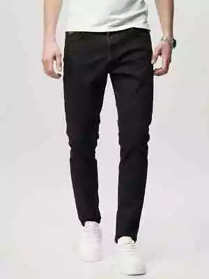 Men's Slim Fit Jeans Stretch Denim Black 32x30 • $19.99
