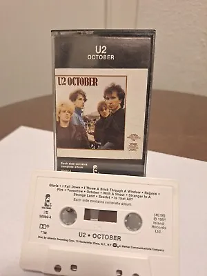 U2 October Vintage Cassette Tape Original Island Records 1981! • $7.89