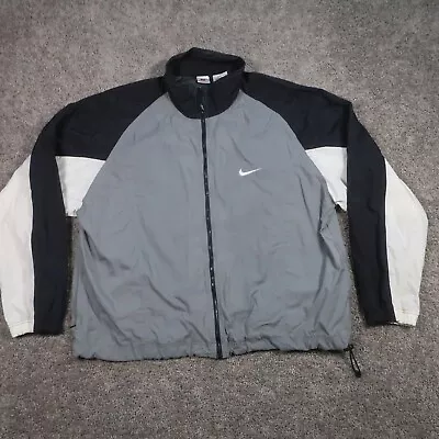 Vintage 90s Nike Windbreaker Jacket XL Lightweight Big Swoosh Full Zip Vented • $39.95