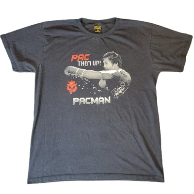 $20 • Buy Vtg MANNY PACQUIAO PAC EM UP T-SHIRT SIZE Large Pacman MENS TEE 
