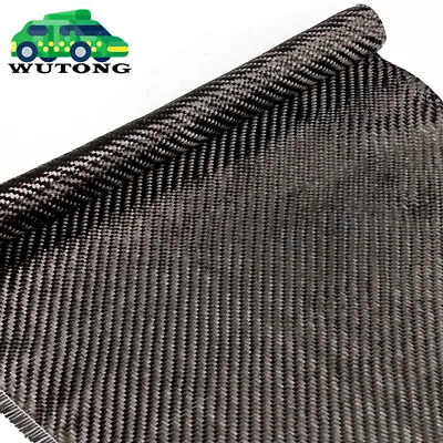 12  X 60  Carbon Fiber Cloth Roll Vinyl Wrap Fabric 2x2 Twill Weave 3k/200gsm • $24.99