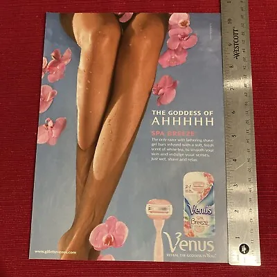 Venus Spa Breeze Razors Sexy Woman’s Long Legs 2011 Print Ad - Great To Frame! • $6.95