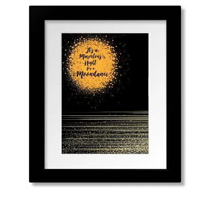 Moondance - Van Morrison Song Lyric Inspired Music Room Art Print Poster Design • $19