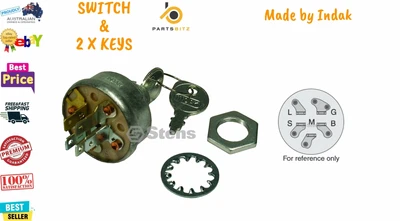 $26.95 • Buy Ride On Mower Universal Ignition Switch 5 Spade Terminals 3 Position Type