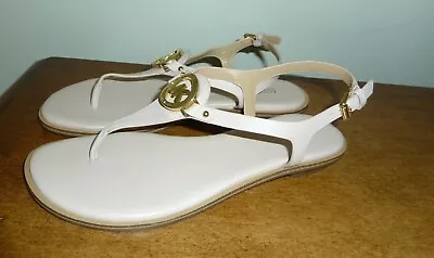 NEW Michael Kors Lee Leather Flat Thong Sandals Soft Pink 8 • $65