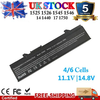 £14.49 • Buy GP952 GW240 GW241 HP277 Battery For Dell Inspiron 1525 1526 1440 1545 1546 1750