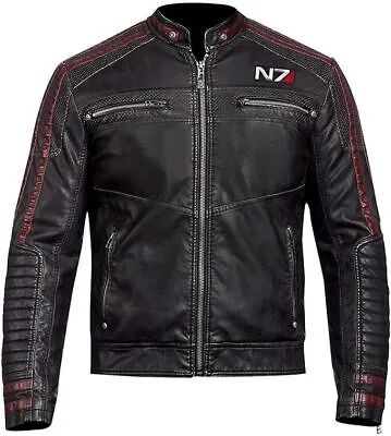 Mass Effect 3 - N7 Commander Shephard Stylish Genuine Men's Real Leather Jacket • $79.99