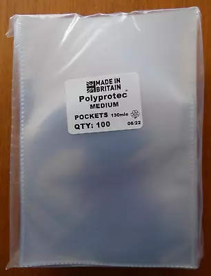 £11.25 • Buy 100 Polyprotec 6.5  X 4.5  Sleeves For Modern Postcards Or 6  X 4  Photographs 