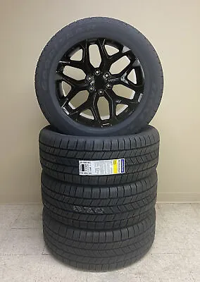 Chevy 20  Gloss Black Snowflake Wheels Goodyear Tires 2000-2024 Silverado Tahoe • $2109