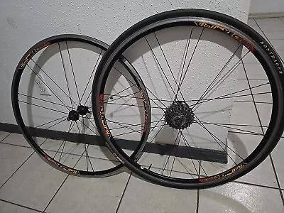 Rolf Vector Comp Wheel Set 700c Red 20 Hole 130 Vintage Aero Race   8s 9s 10s A2 • $75.50