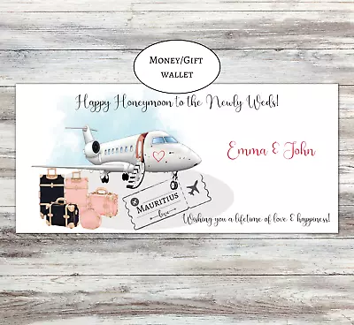 Personalised Honeymoon Money/gift Wallet Wedding Gift • £3.65