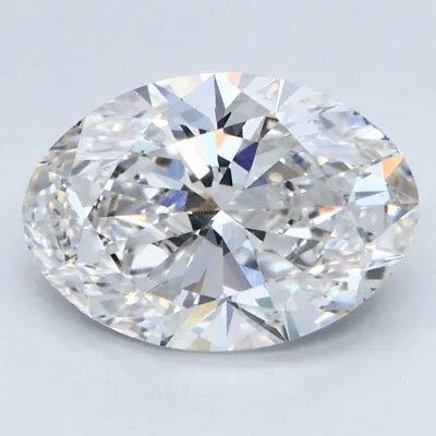 Loose CVD Diamond 2.80Ct Oval  D Color 8x10 Mm Clarity IF  Certified Diamond • $89.99