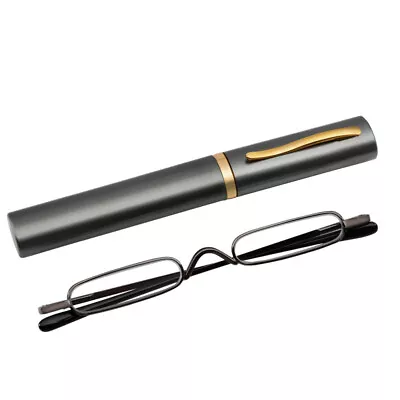 Slim Mini Reading Glasses Pocket Retro Metal Readers With Case +1.0~+4.0 *US • $5.34