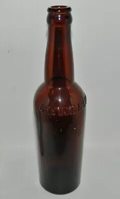 C.h. Evans & Co. Ale Bottle – 9-7/8” Tall – Embossed Brown Bottle • $8