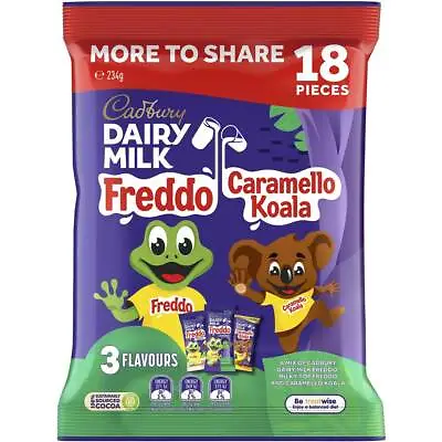 Cadbury Freddo And Caramello Koala Chocolate Mixed Share Pack 18 Pack • $15