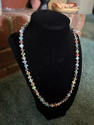 20” Millefiori Glass Choker Necklace Multicolor  • $18.50